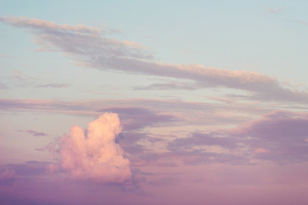Sunset sky with beautiful clouds  Pastel colors