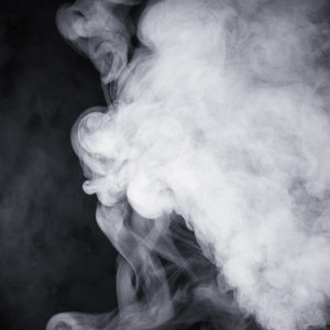 Abstract image of the smoke on the black background