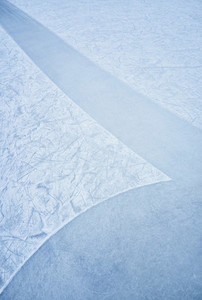 Pattern in blue ice rink