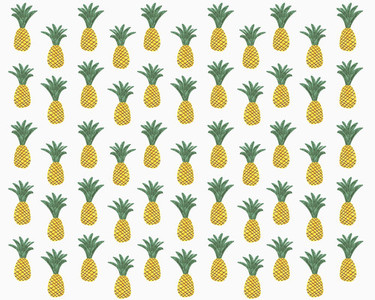 Illustration of pineapples on white background