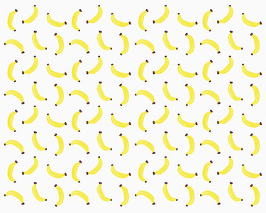 Illustration of yellow bananas on white background
