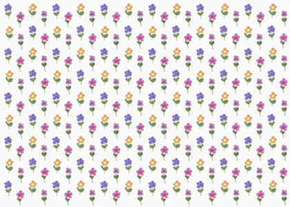 Illustration of multi colored flowers on white background