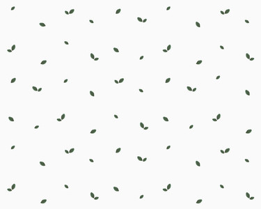 Pattern of green leaves on white background