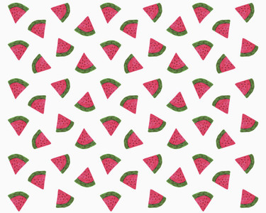 Illustration of watermelon slices on white background