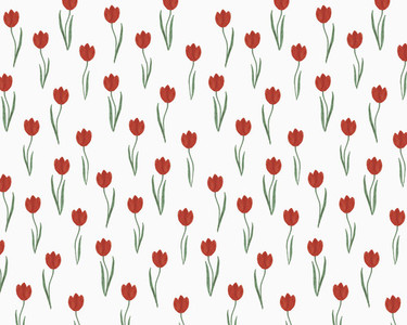 Illustration of red tulips on white background