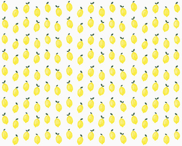 Illustration of yellow lemons on white background