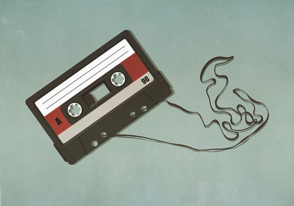 Pulled cassette tape