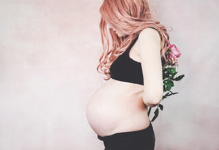 Young pregnant woman in her third trimester