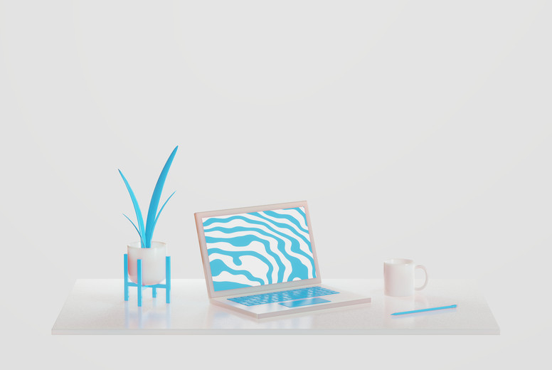 Home Office 3D Illustration