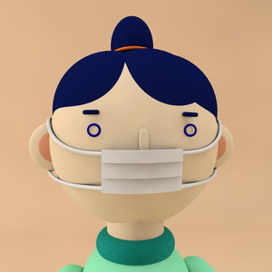 girl character with mask