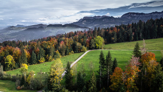 Switzerland aerial View