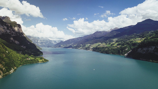 Switzerland Landscape view from above