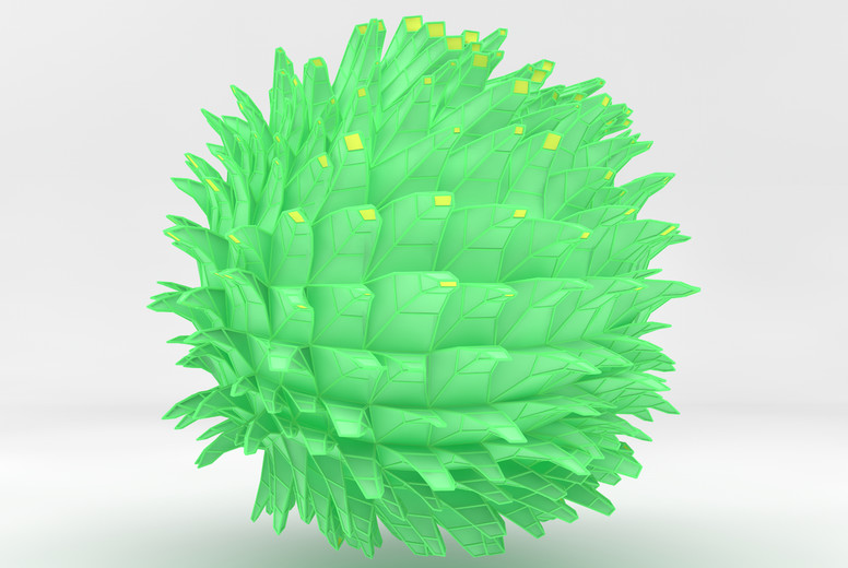 abstract floating shape