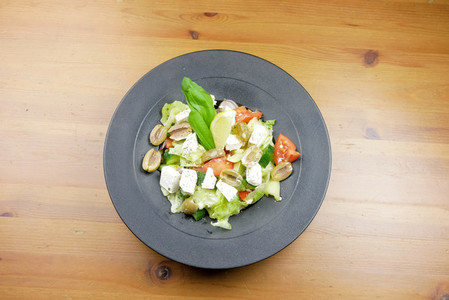 Salad on a restaurant table