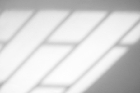 Window natural shadow overlay effect on white texture background