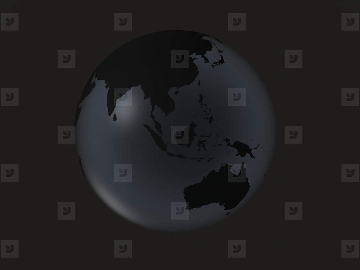black globe     asia  oceania