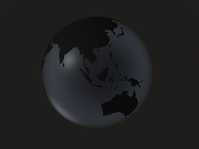 black globe     asia  oceania