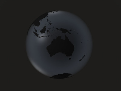 black globe     australia  oceania