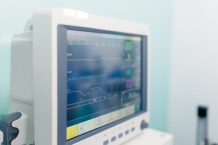 Medical vital signs monitor instrument in a hospital