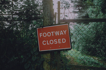Footway closed