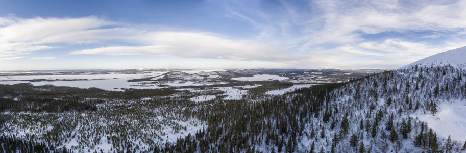 Scenic view snowy landscapen