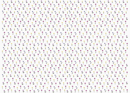 Tiny multicolor flower pattern on white background