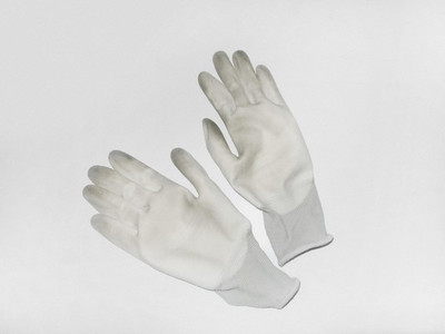 Gardening gloves against white background