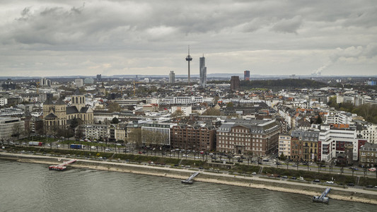 Colonius TV Tower above Cologne cityscape