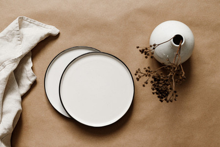 Modern minimalist ceramics plates
