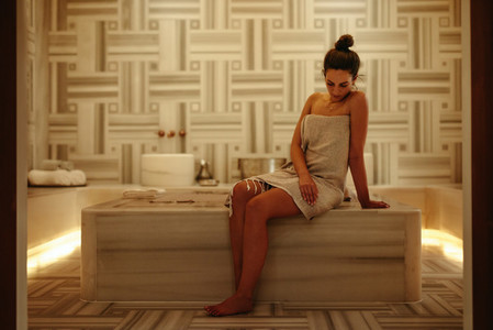 Woman at a spa