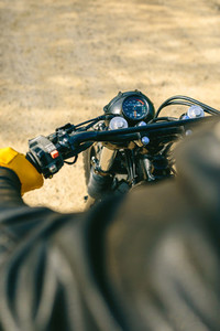 Motorcycle handlebar and odometer