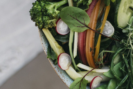 Close up vegetable salad