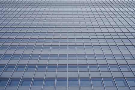 Low angle view highrise office windows Duesseldorf Germany
