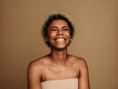 Portrait of smiling african american female