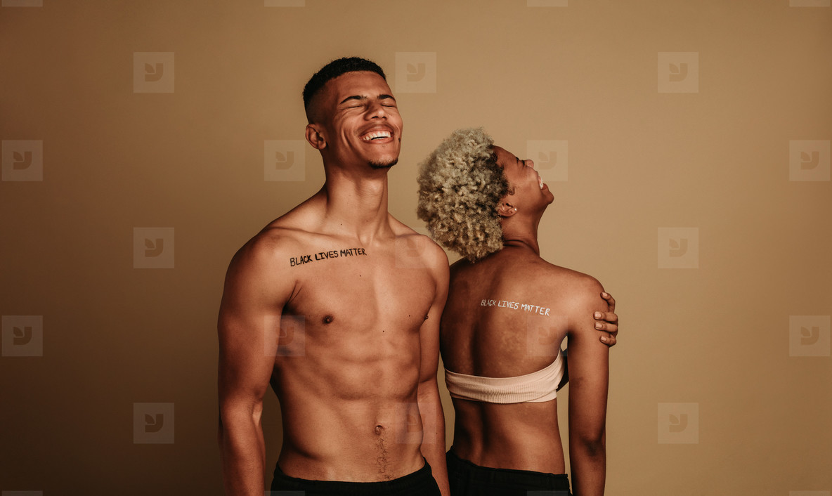 Portrait of smiling african american couple