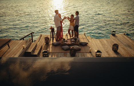 Luxury holiday on an overwater villa