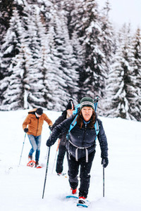 Snowshoeing  Crans Montana  Switzerland
