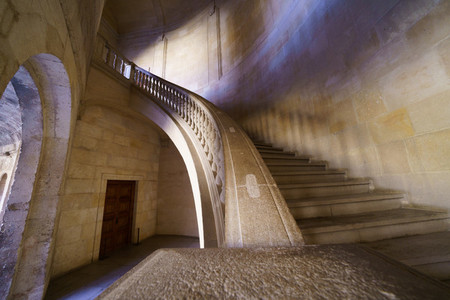 Staircase in the Palace of Carlos V in the Alhambra in Granada