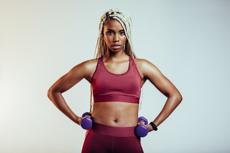 Portrait of african american fitness woman