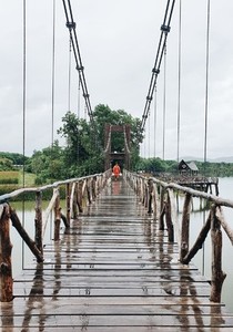 Wooden foot bridge