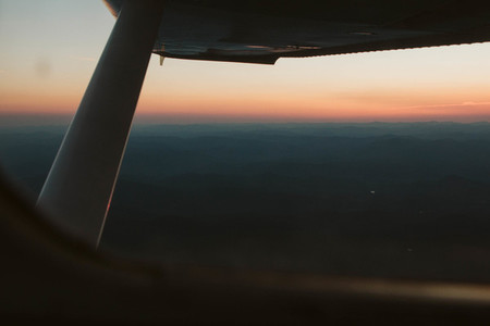 Sunset while flying