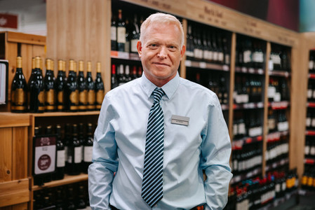 Supermarket liquor section manager