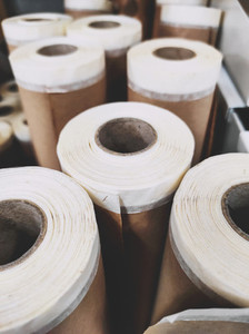 Group of brown paper roll for diy