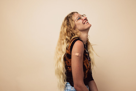 Woman feeling after receiving vaccine