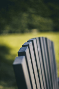 close up wooden slats that form an chair