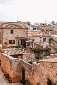 Walled city of Alcudia Mallorca Island Spain