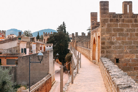 Walled city of Alcudia  Mallorca Island  Spain