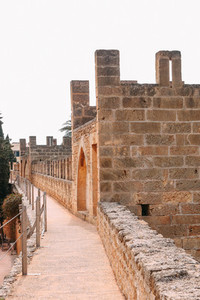 Walled city of Alcudia  Mallorca Island  Spain