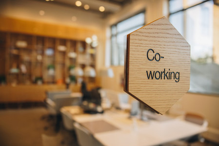 Co working office space sign board