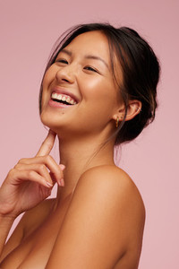 Female with youthful Asian skin